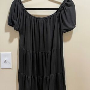 Elegant Black Puff Sleeve